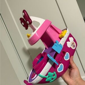 Pink and White Toy Boat with Characters